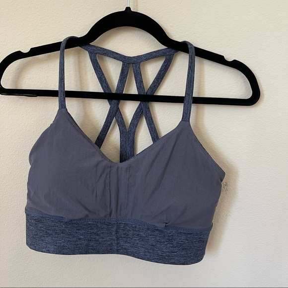 JoyLab Heathered Blue Sports Bra - Picture 3 of 4